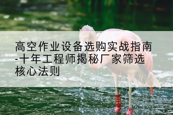 龙井剪叉式升降机厂家-高空作业设备选购实战指南-十年工程师揭秘厂家筛选核心法则
